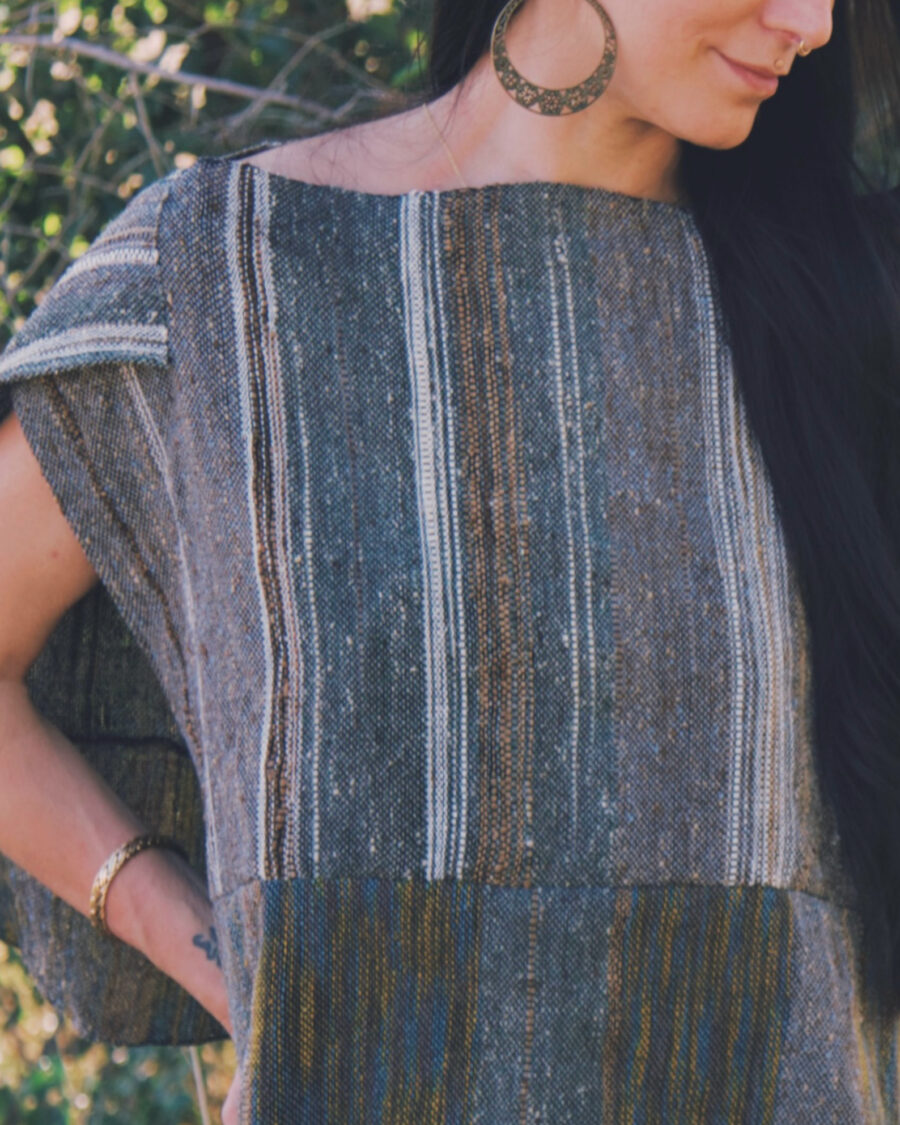 Harvest Handwoven & Handspun Silk Top / Wrap - Image 2