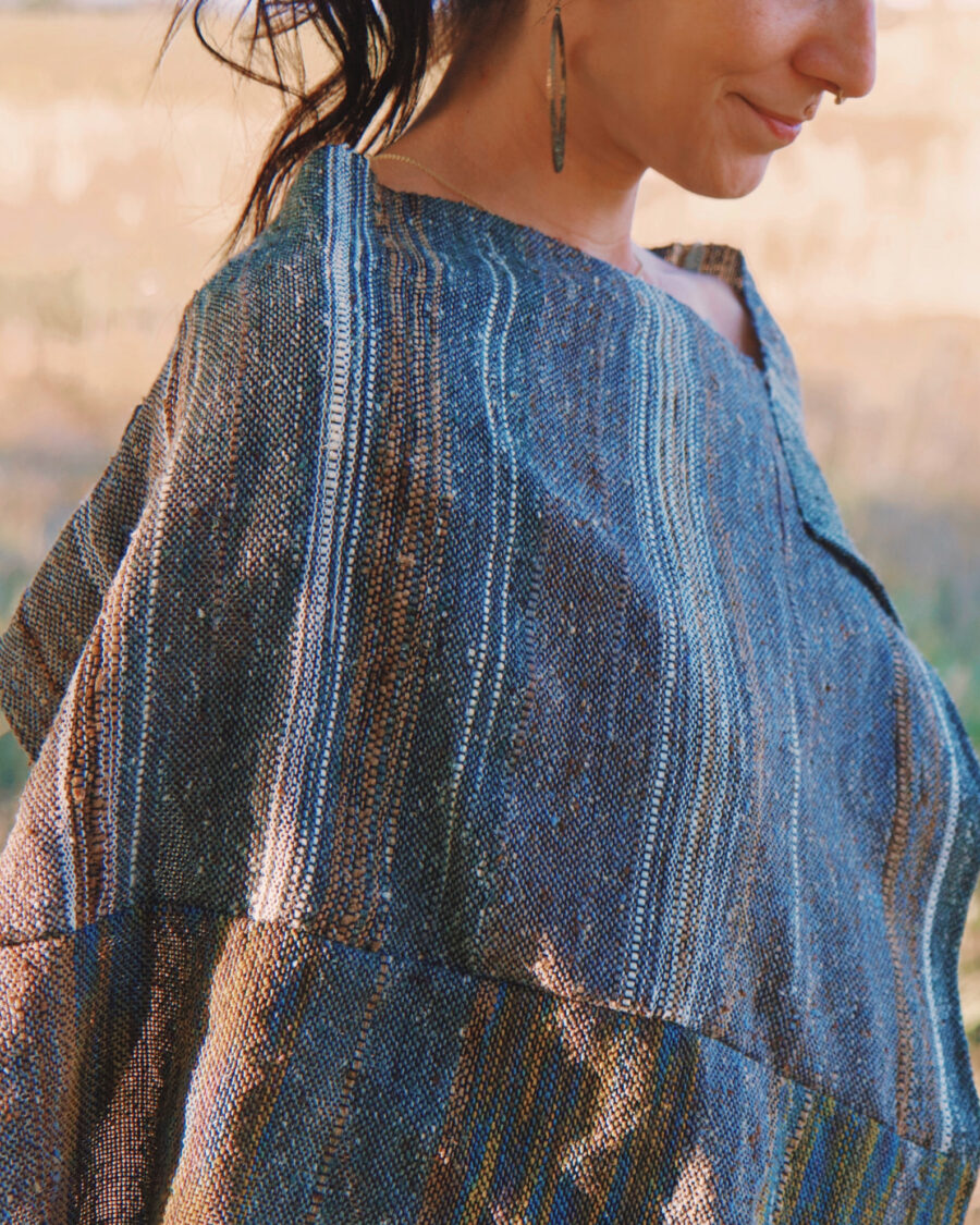 Harvest Handwoven & Handspun Silk Top / Wrap - Image 3